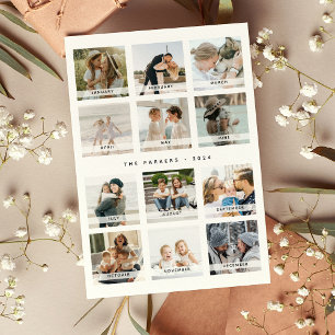 Moderne Kalender-Foto-Collage Weihnachten