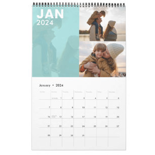 Moderne Kalender-Fotos für benutzerdefinierte Fami Kalender