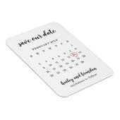 Moderne Kalender Rotes Herz Hochzeit speichern das Magnet (Rechte Seite)