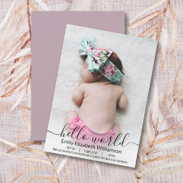 Moderne Kalligrafie - Ankündigung des New Baby Fot