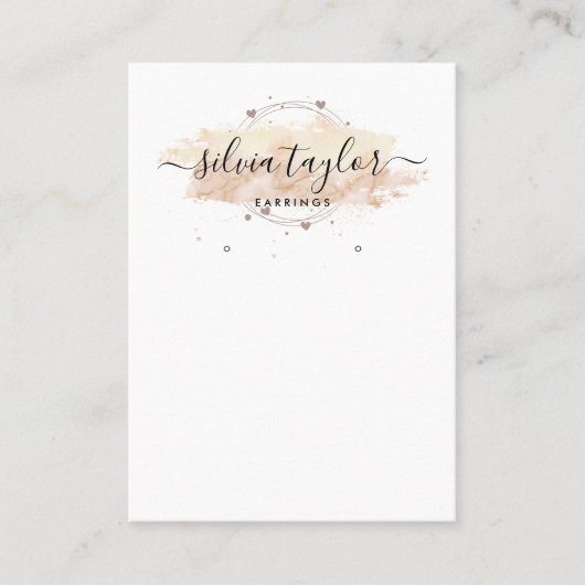 Moderne Kalligrafie Art Ohrsichtkarte Visitenkarte (Vorderseite)