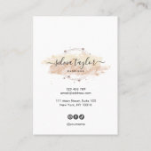 Moderne Kalligrafie Art Ohrsichtkarte Visitenkarte (Rückseite)