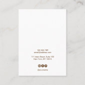 Moderne Kalligrafie Art Ohrsichtkarte Visitenkarte (Rückseite)