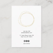 Moderne Kalligrafie Art Ohrsichtkarte Visitenkarte (Rückseite)