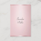 Moderne Kalligrafie Beruflich Elegante Rose Gold Visitenkarte (Vorderseite)