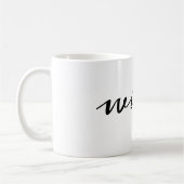 Moderne Kalligrafie Black Wifey Script Kaffeetasse (Links)