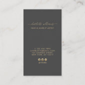 Moderne Kalligrafie Blush & Gray Loyalty Vertical Visitenkarte (Rückseite)