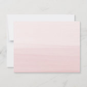 Moderne Kalligrafie Blush Pink Wasserfarbe Ombre Dankeskarte (Rückseite)