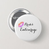 Moderne Kalligrafie Braut Gefolge Button (Vorne & Hinten)
