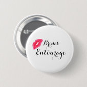 Moderne Kalligrafie Braut Gefolge Button (Vorne & Hinten)