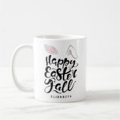 Moderne Kalligrafie Bunny Ears Happy Osterfest Y'a Kaffeetasse (Links)