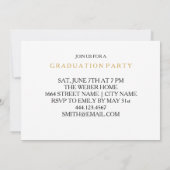 Moderne Kalligrafie-Celebrate Graduation Party Einladung (Rückseite)