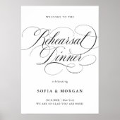 Moderne Kalligrafie Chic Probe Dinner Willkommen Poster (Vorne)