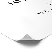 Moderne Kalligrafie Chic Probe Dinner Willkommen Poster (Ecke)