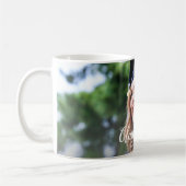 Moderne Kalligrafie Custom Foto Einfaches Abschlus Kaffeetasse (Links)