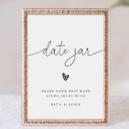 Moderne Kalligrafie Date Jar Ideas Hochzeitssyndro Sockelschild