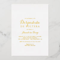 Moderne Kalligrafie Despedida de Soltera Gold