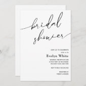 Moderne Kalligrafie Einfache Bridal-Dusche Einladu Einladung (Vorne/Hinten)