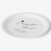 Moderne Kalligrafie Einfache Glückwunsch Graduate Pappteller (Schrägansicht)