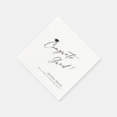 Moderne Kalligrafie Einfache Glückwunsch Graduate Serviette (Ecke)