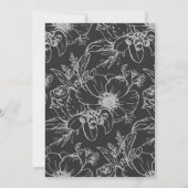 Moderne Kalligrafie Einfache Schwarz-Weiß-Hochzeit Einladung (Rückseite)