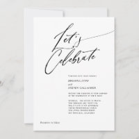 Moderne Kalligrafie Einfache Schwarz-Weiß-Hochzeit