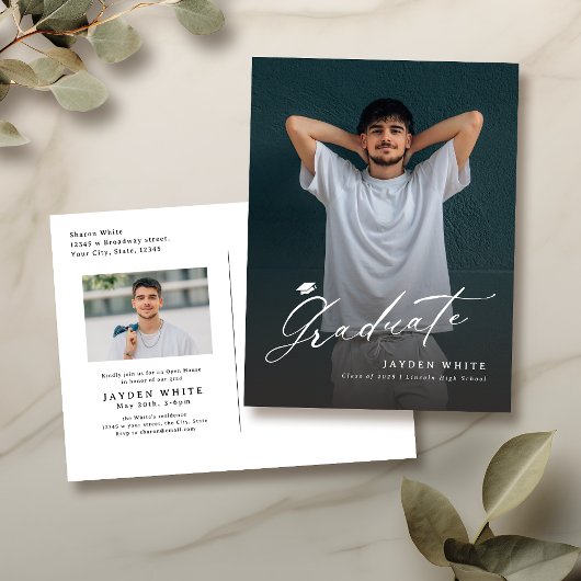 Moderne Kalligrafie Einfaches Foto Abschluss Postkarte