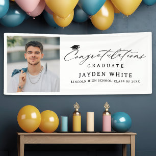 Moderne Kalligrafie Einfaches Foto Graduation Part Banner