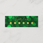 Moderne Kalligrafie Emerald Green Bokeh Lights Treuekarte (Vorderseite)