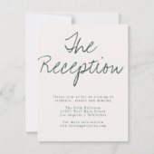 Moderne Kalligrafie-Empfang-Karte Einladung (Vorderseite)