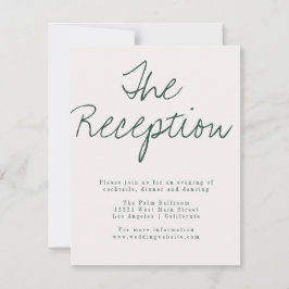 Moderne Kalligrafie-Empfang-Karte Einladung