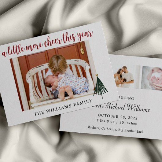 Moderne Kalligrafie Familienweihnachtskarte Weihna Einladung