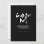 Moderne Kalligrafie Foto Abschluss Einladung (Rückseite)