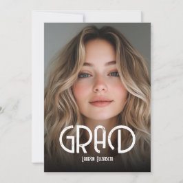 Moderne Kalligrafie-Foto-Abschluss-Einladung Einladung