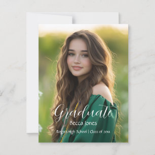 Moderne Kalligrafie Foto Abschluss Einladung Postkarte