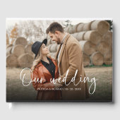 Moderne Kalligrafie - Foto Hochzeit Gästebuch (Vorderseite)