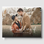 Moderne Kalligrafie - Foto Hochzeit Gästebuch (Vorderseite)