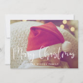 Moderne Kalligrafie Frohe Weihnachten Foto (Vorderseite)