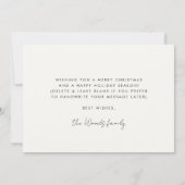 Moderne Kalligrafie Frohe Weihnachten Foto (Rückseite)