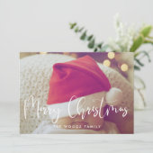 Moderne Kalligrafie Frohe Weihnachten Foto (Stehend Vorderseite)