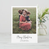 Moderne Kalligrafie Frohe Weihnachten Foto (Stehend Vorderseite)