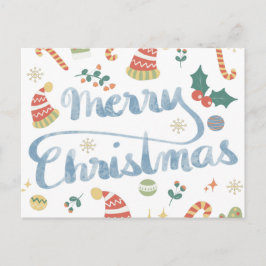Moderne Kalligrafie Frohe Weihnachten Postkarte