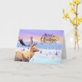 Moderne Kalligrafie Frohe Weihnachtsbaum Karte (Gelbe Blume)