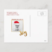 Moderne Kalligrafie Frohe Weihnachtsfeiertage Foto Feiertagspostkarte (Rückseite)