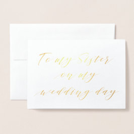 Moderne Kalligrafie für meine Schwester an meinem Folienkarte