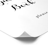 Moderne Kalligrafie-Gästebuch-Schild Poster (Ecke)