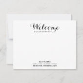 Moderne Kalligrafie - Geburtsausweis Dankeskarte (Vorderseite)