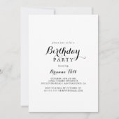 Moderne Kalligrafie - Geburtstagspartei Einladung (Vorderseite)
