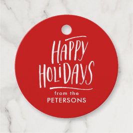 Moderne Kalligrafie - glückliche Ferien Geschenkanhänger