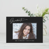 Moderne Kalligrafie-Grafik-Script-Abschluss 2 Foto Ankündigung (Stehend Vorderseite)